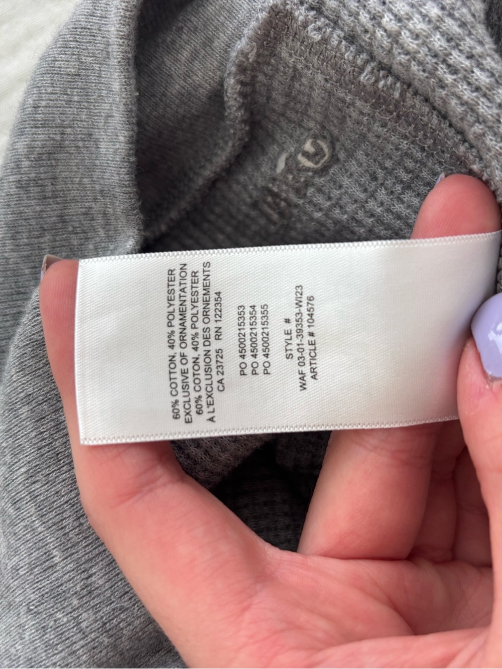 TNA Aritzia cropped waffle zip up hoodie - Picture 5 of 5